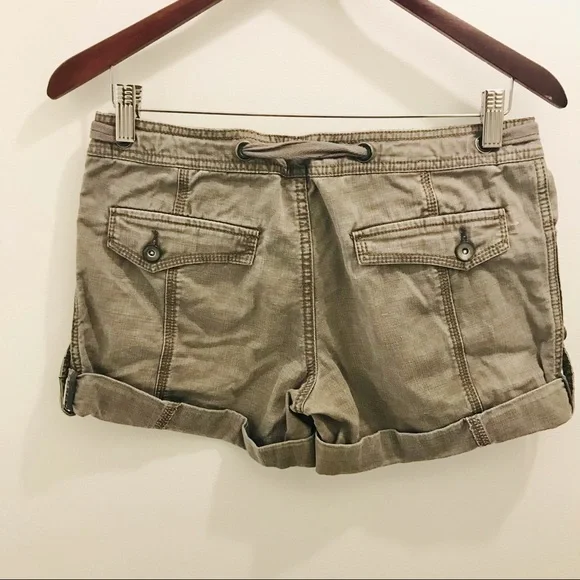 Free People Tie Waist Utility Shorts 4 gray beige - Picture 2 of 11